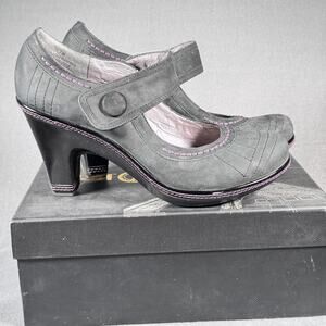 J-41 Shoes Womens Size 7 Distressed Black Fabulous Mary Jane Heels WJ09FAB35
